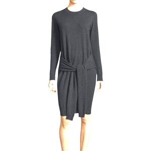 AUTUMN CASHMERE
Autumn Cashmere Tied Front Crew Neck Dress, dark gray